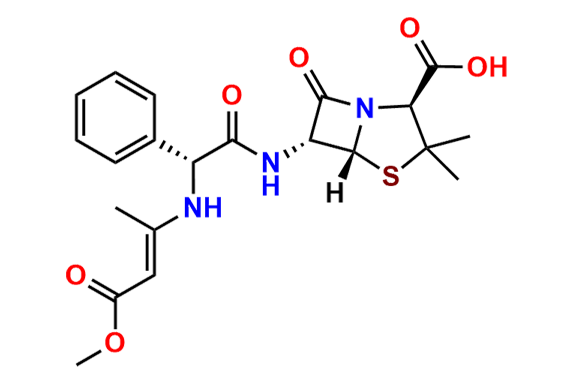 (2S,5R,6R)-6-((R)-2-(((E)-4-Methoxy-4-oxobut-2-en-2-yl)amino)-2-phenylacetamido)-3,3-dimethyl-7-oxo-4-thia-1-azabicyclo[3.2.0]heptane-2-carboxylic Acid