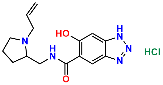 N-((1-Allylpyrrolidin-2-yl)methyl)-6-hydroxy-1H-benzo[d][1,2,3]triazole-5-carboxamide Hydrochloride
