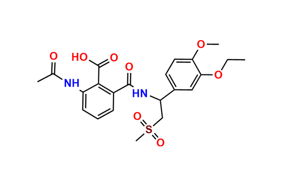 2-Acetamido-6-((1-(3-ethoxy-4-methoxyphenyl)-2-(methylsulfonyl)ethyl)carbamoyl)benzoic Acid