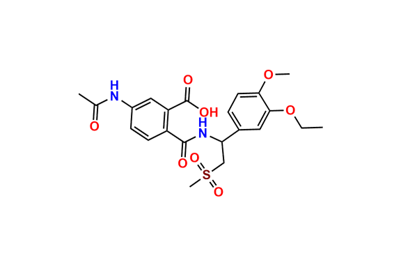 5-Acetamido-2-((1-(3-ethoxy-4-methoxyphenyl)-2-(methylsulfonyl)ethyl)carbamoyl)benzoic Acid