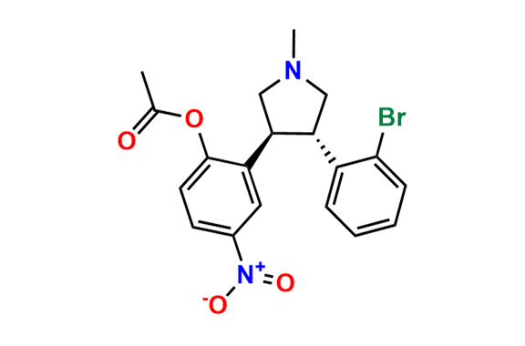 2-((3S,4S)-4-(2-Bromophenyl)-1-methylpyrrolidin-3-yl)-4-nitrophenyl acetate