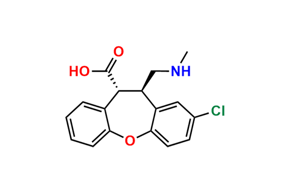 rel-2-Chloro-11-((methylamino)methyl)-10,11-dihydrodibenzo[b,f]oxepine-10-carboxylic Acid