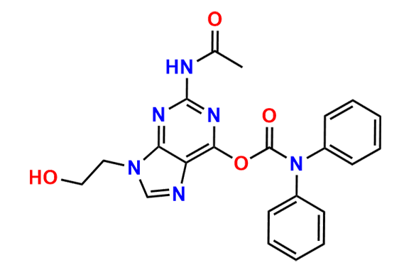 2-Acetamido-9-(2-hydroxyethyl)-9H-purin-6-yl diphenylcarbamate