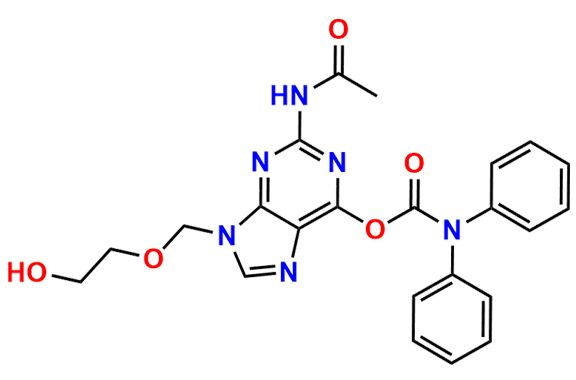 2-Acetamido-9-((2-hydroxyethoxy)methyl)-9H-purin-6-yl diphenylcarbamate