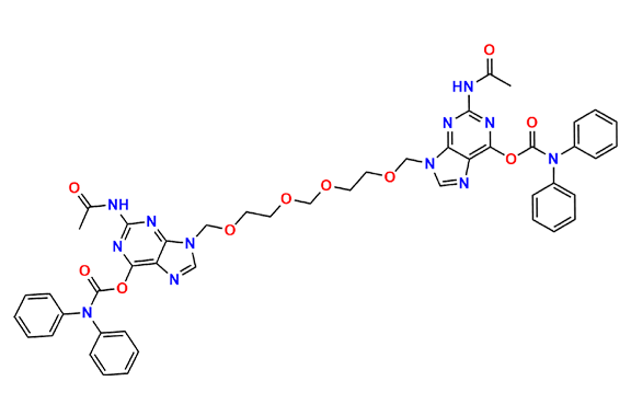 (2,5,7,10-Tetraoxaundecane-1,11-diyl)bis(2-acetamido-9H-purine-9,6-diyl) bis(diphenylcarbamate)