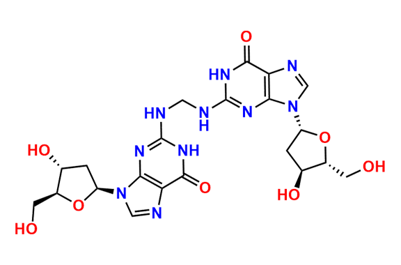9-((2R,4S,5R)-4-Hydroxy-5-(hydroxymethyl)tetrahydrofuran-2-yl)-2-((((9-((2S,4R,5S)-4-hydroxy-5-(hydroxymethyl)tetrahydrofuran-2-yl)-6-oxo-6,9-dihydro-1H-purin-2-yl)amino)methyl)amino)-1,9-dihydro-6H-purin-6-one