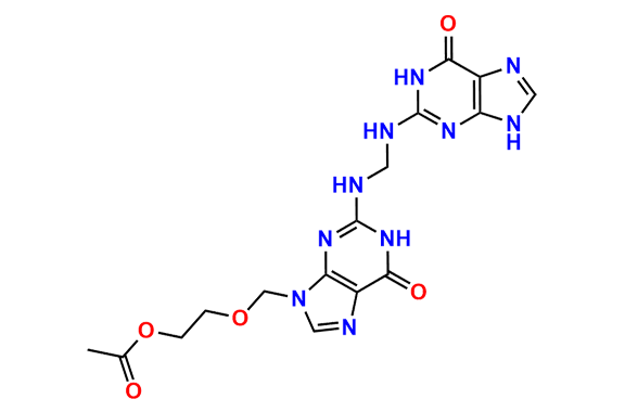 2-((6-Oxo-2-((((6-oxo-6,9-dihydro-1H-purin-2-yl)amino)methyl)amino)-1,6-dihydro-9H-purin-9-yl)methoxy)ethyl acetate