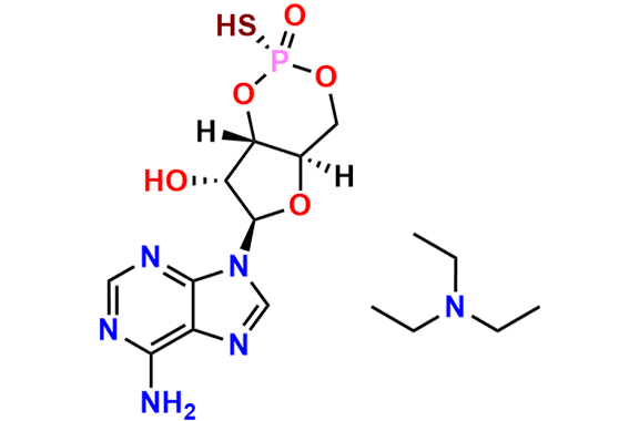 (2R,4aR,6R,7R,7aS)-6-(6-Amino-9H-purin-9-yl)-7-hydroxy-2-mercaptotetrahydro-4H-furo[3,2-d][1,3,2]dioxaphosphinine 2-oxide compound with Triethylamine