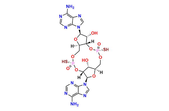 Adenosine, [P(R)]-5-O-[(R)-hydroxymercaptophosphinyl]-P-thioadenylyl-(2′→5′)-, cyclic nucleotide