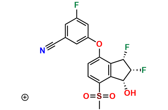 rel-3-(((1R,2R,3S)-2,3-Difluoro-1-hydroxy-7-(methylsulfonyl)-2,3-dihydro-1H-inden-4-yl)oxy)-5-fluorobenzonitrile