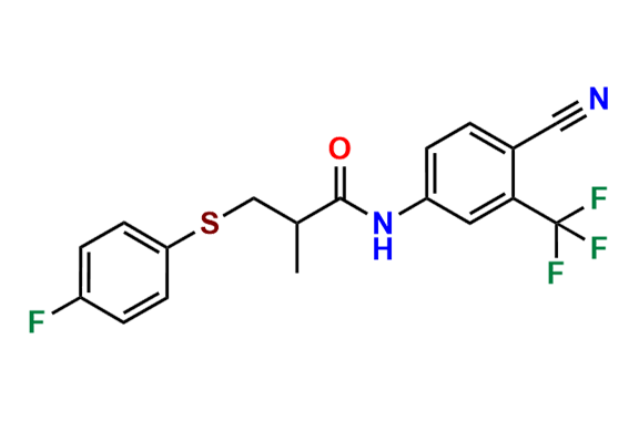 N-(4-Cyano-3-(trifluoromethyl)phenyl)-3-((4-fluorophenyl)thio)-2-methylpropanamide