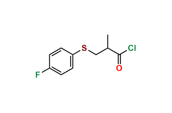 3-((4-Fluorophenyl)thio)-2-methylpropanoyl chloride