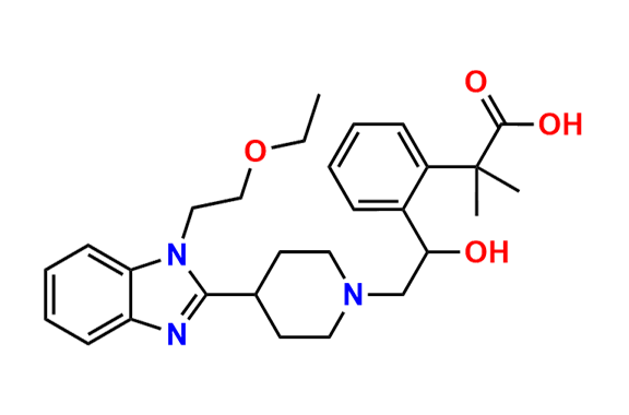 2-(2-(2-(4-(1-(2-Ethoxyethyl)-1H-benzo[d]imidazol-2-yl)piperidin-1-yl)-1-hydroxyethyl)phenyl)-2-methylpropanoic Acid