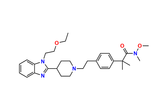 2-(4-(2-(4-(1-(2-Ethoxyethyl)-1H-benzo[d]imidazol-2-yl)piperidin-1-yl)ethyl)phenyl)-N-methoxy-N,2-dimethylpropanamide