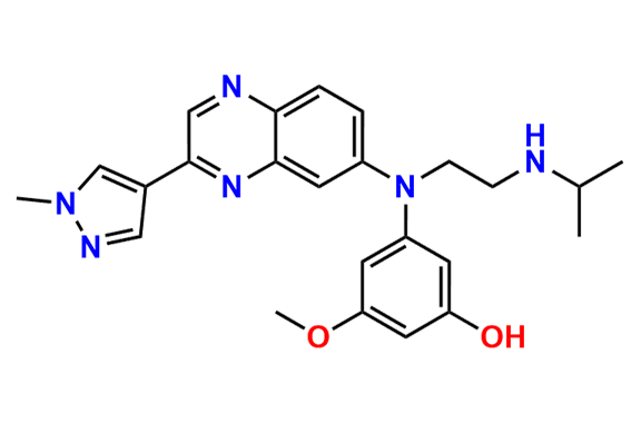 3-((2-(Isopropylamino)ethyl)(3-(1-methyl-1H-pyrazol-4-yl)quinoxalin-6-yl)amino)-5-methoxyphenol