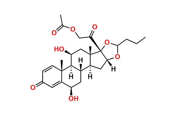 6-beta-Hydroxy 21-Acetyloxy Budesonide