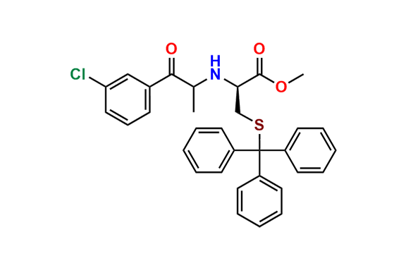 Methyl N-(1-(3-chlorophenyl)-1-oxopropan-2-yl)-S-trityl-D-cysteinate