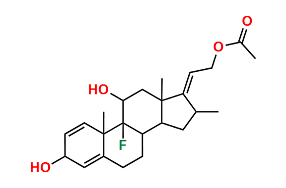 (E)-2-(9-Fluoro-3,11-dihydroxy-10,13,16-trimethyl-7,8,9,11,12,13,15,16-octahydro-3H-cyclopenta[a]phenanthren-17(6H,10H,14H)-ylidene)ethyl acetate