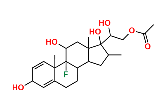 2-(9-Fluoro-3,11,17-trihydroxy-10,13,16-trimethyl-6,7,8,9,10,11,12,13,14,15,16,17-dodecahydro-3H-cyclopenta[a]phenanthren-17-yl)-2-hydroxyethyl Acetate