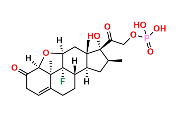 2-((3aS,3a1S,4aS,4a1R,5aS,6R,7S,8aS,8bS)-4a1-Fluoro-6-hydroxy-3a1,5a,7-trimethyl-3-oxo-3,3a,3a1,4a,4a1,5,5a,6,7,8,8a,8b,9,10-tetradecahydro-2H-cyclopenta[1,2]phenanthro[4,5-bcd]furan-6-yl)-2-oxoethyl Dihydrogen Phosphate