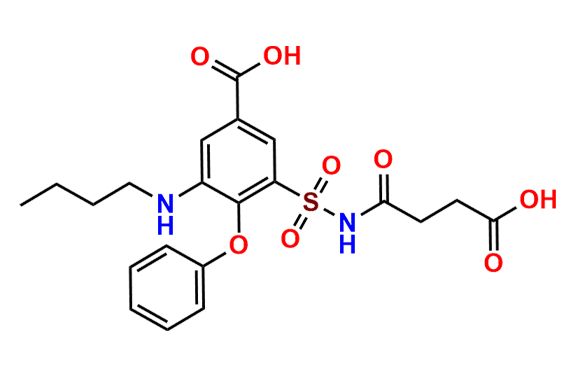 3-(butylamino)-5-(N-(3-carboxypropanoyl)sulfamoyl)-4-phenoxybenzoic acid