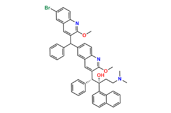 (1R,2S)-1-(6-((6-Bromo-2-methoxyquinolin-3-yl)(phenyl)methyl)-2-methoxyquinolin-3-yl)-4-(dimethylamino)-2-(naphthalen-1-yl)-1-phenylbutan-2-ol