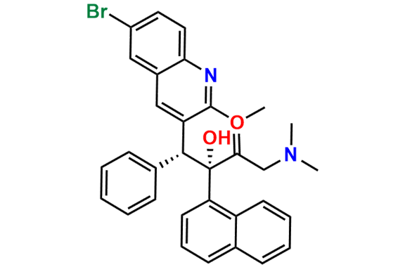 (1R,2S)-1-(6-Bromo-2-methoxyquinolin-3-yl)-3-((dimethylamino)methyl)-2-(naphthalen-1-yl)-1-phenylbut-3-en-2-ol