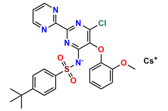 Cesium ((4-(tert-butyl)phenyl)sulfonyl)(6-chloro-5-(2-methoxyphenoxy)-[2,2\'-bipyrimidin]-4-yl)amide