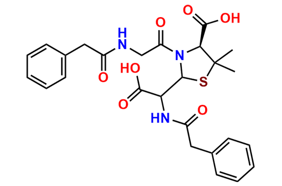 (4S)-2-(Carboxy(2-phenylacetamido)methyl)-5,5-dimethyl-3-((2-phenylacetyl)glycyl)thiazolidine-4-carboxylic Acid