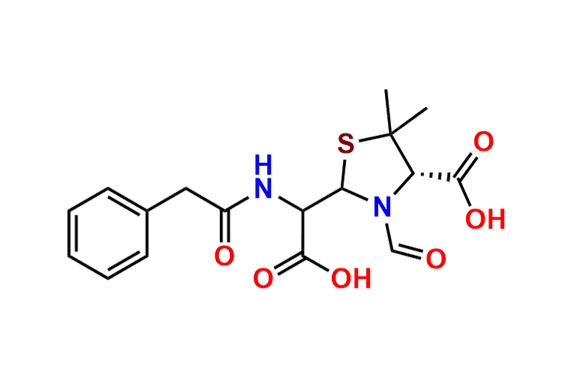 (4S)-2-(Carboxy(2-phenylacetamido)methyl)-3-formyl-5,5-dimethylthiazolidine-4-carboxylic Acid