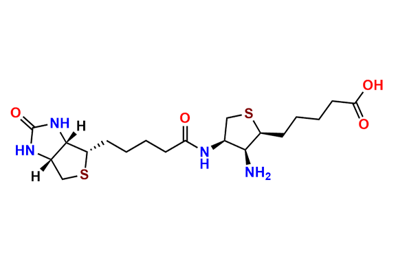 5-((2S,3S,4R)-3-Amino-4-(5-((3aS,4S,6aR)-2-oxohexahydro-1H-thieno[3,4-d]imidazol-4-yl)pentanamido)tetrahydrothiophen-2-yl)pentanoic Acid