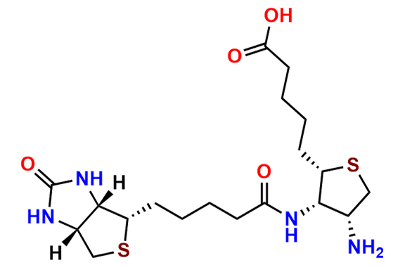 5-((2S,3S,4R)-4-Amino-3-(5-((3aS,4S,6aR)-2-oxohexahydro-1H-thieno[3,4-d]imidazol-4-yl)pentanamido)tetrahydrothiophen-2-yl)pentanoic Acid