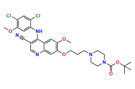 tert-Butyl 4-(3-((3-cyano-4-((2,4-dichloro-5-methoxyphenyl)amino)-6-methoxyquinolin-7-yl)oxy)propyl)piperazine-1-carboxylate