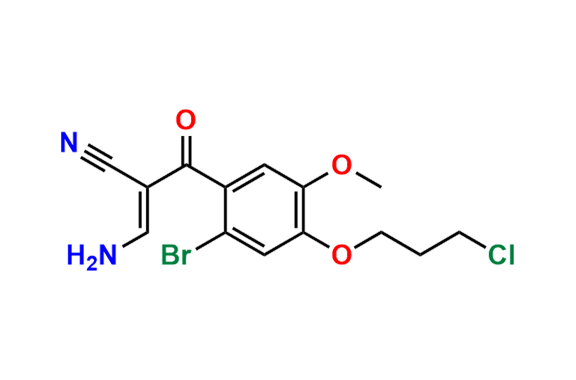 (E)-3-Amino-2-(2-bromo-4-(3-chloropropoxy)-5-methoxybenzoyl)acrylonitrile