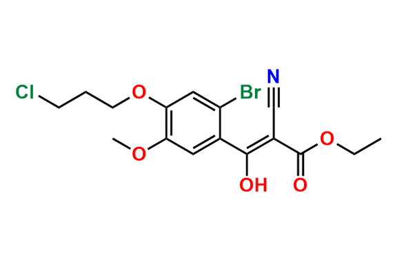 Ethyl (Z)-3-(2-bromo-4-(3-chloropropoxy)-5-methoxyphenyl)-2-cyano-3-hydroxyacrylate