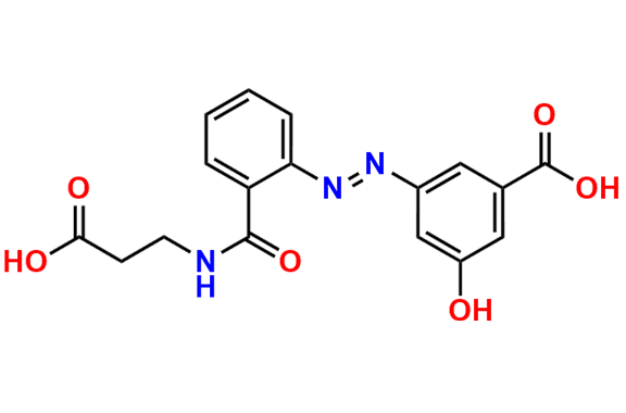 3-((2-((2-Carboxyethyl)carbamoyl)phenyl)diazenyl)-5-hydroxybenzoic Acid