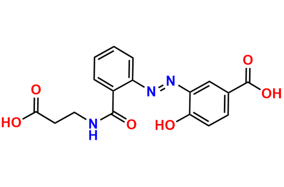 3-((2-((2-Carboxyethyl)carbamoyl)phenyl)diazenyl)-4-hydroxybenzoic Acid