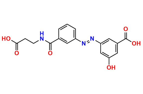 3-((3-((2-Carboxyethyl)carbamoyl)phenyl)diazenyl)-5-hydroxybenzoic Acid
