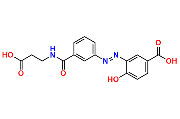 3-((3-((2-Carboxyethyl)carbamoyl)phenyl)diazenyl)-4-hydroxybenzoic Acid