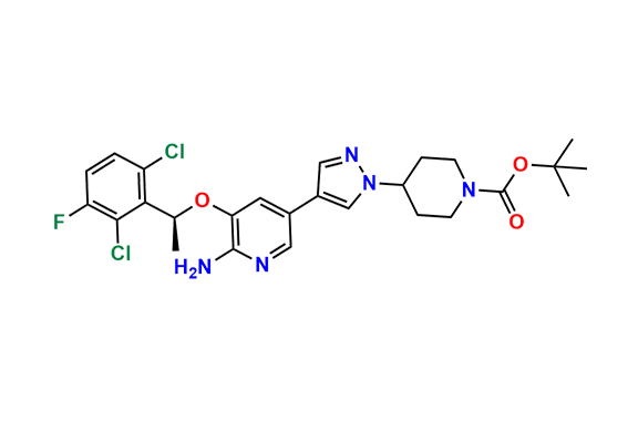 tert-Butyl (S)-4-(4-(6-amino-5-(1-(2,6-dichloro-3-fluorophenyl)ethoxy)pyridin-3-yl)-1H-pyrazol-1-yl)piperidine-1-carboxylate