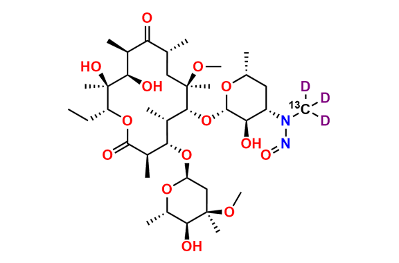 N,N-Didemethyl-N-Methyl(13CD3)-N-nitroso Clarithromycin