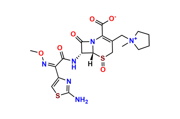 (6R,7R)-7-((Z)-2-(2-Aminothiazol-4-yl)-2-(methoxyimino)acetamido)-3-((1-methylpyrrolidin-1-ium-1-yl)methyl)-8-oxo-5-thia-1-azabicyclo[4.2.0]oct-2-ene-2-carboxylate 5-oxide