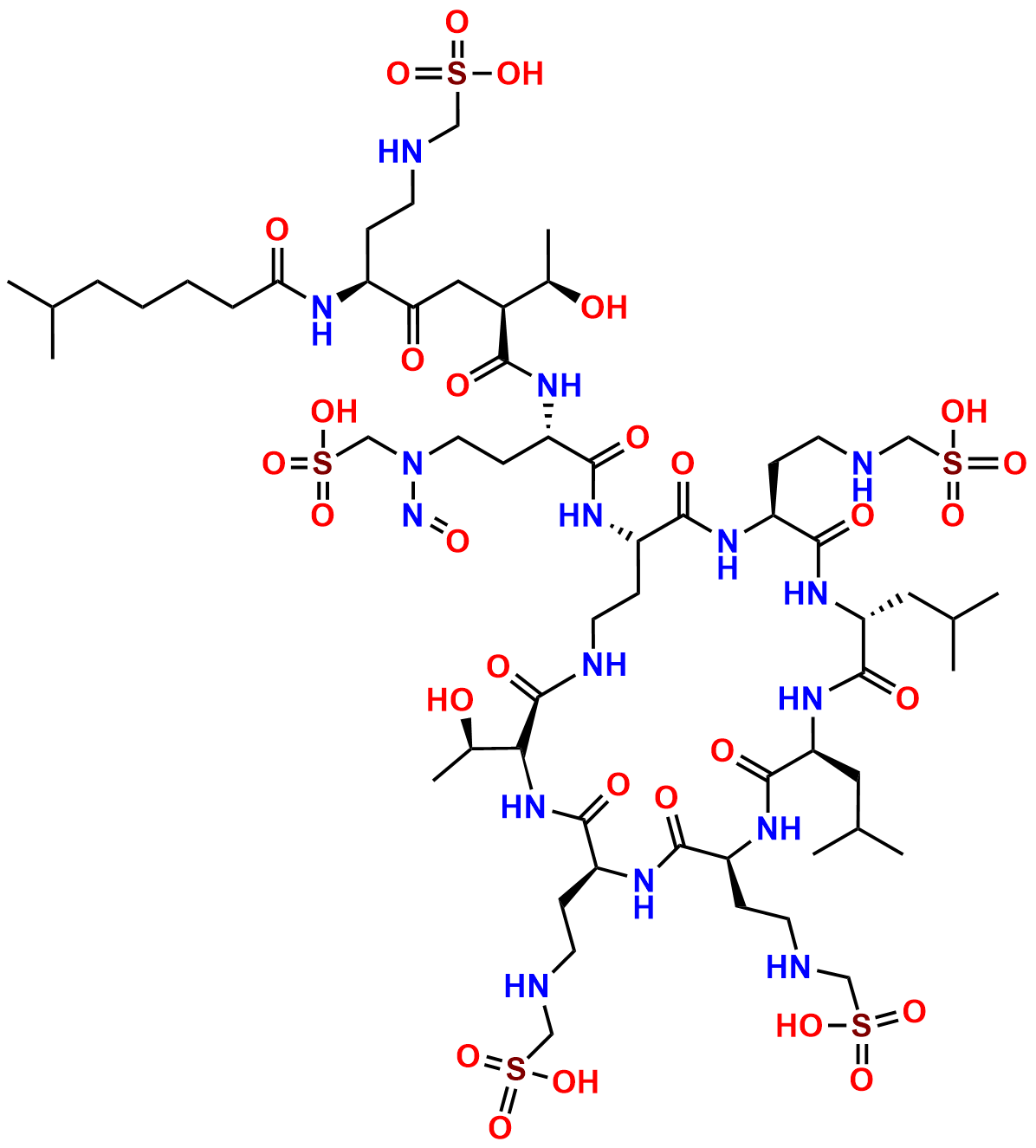 N-Nitroso colistin b Hydrogen methanesulfonate 1