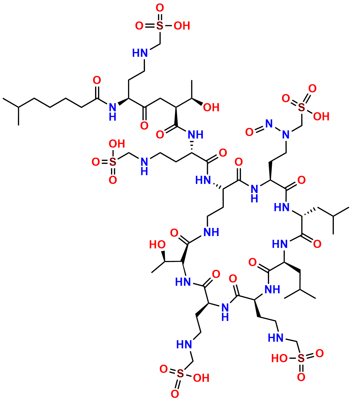 N-Nitroso colistin b Hydrogen methanesulfonate 2