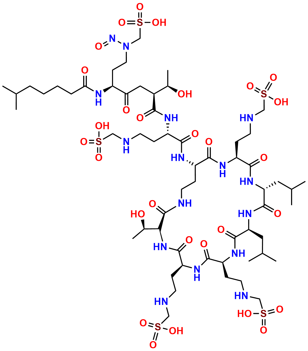 N-Nitroso colistin b Hydrogen methanesulfonate 3