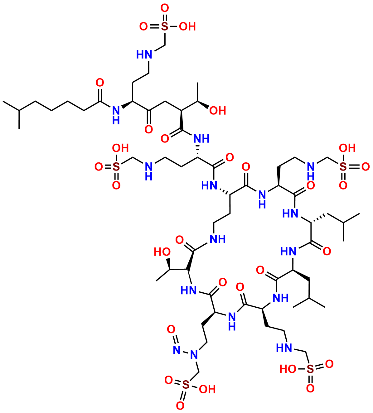 N-Nitroso colistin b Hydrogen methanesulfonate 4