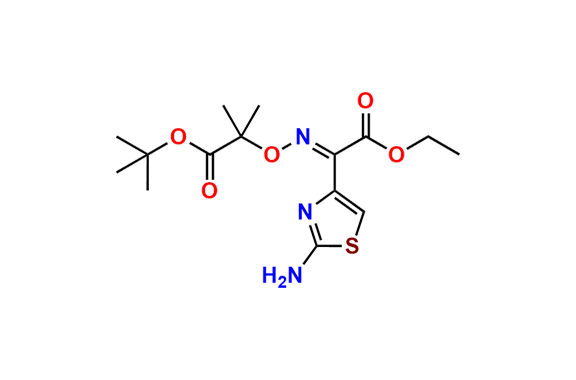 tert-Butyl (E)-2-(((1-(2-aminothiazol-4-yl)-2-ethoxy-2-oxoethylidene)amino)oxy)-2-methylpropanoate