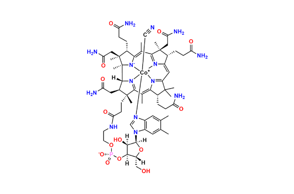 Cobyrinamide, Co-(cyano-κC)-Nf-(2-hydroxyethyl)-, dihydrogen phosphate (ester), inner salt, 3′-ester with (5,6-dimethyl-1-alpha-D-ribofuranosyl-1H-benzimidazole-κN3)