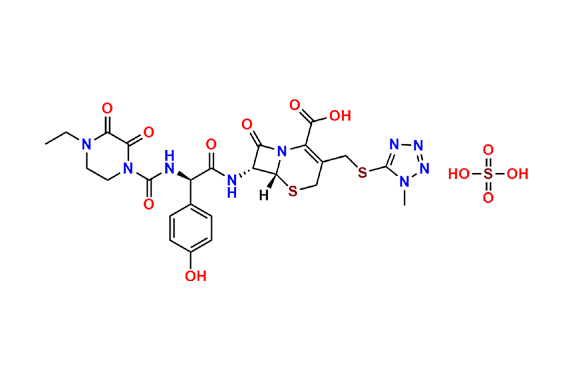 (6R,7R)-7-[[(2R)-2-[[(4-Ethyl-2,3-Dioxo-1-piperazinyl)carbonyl]Amino]-2-(4-Hydroxyphenyl)acetyl]Amino]-3-[[(1-Methyl-1H-tetrazol-5-yl)thio]methyl]-8-Oxo-5-thia-1-azabicyclo[4.2.0]oct-2-ene-2-Carboxylic Acid Sulfate