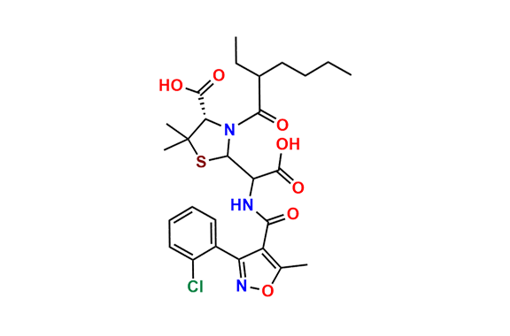 (4S)-2-(Carboxy(3-(2-chlorophenyl)-5-methylisoxazole-4-carboxamido)methyl)-3-(2-ethylhexanoyl)-5,5-dimethylthiazolidine-4-carboxylic Acid